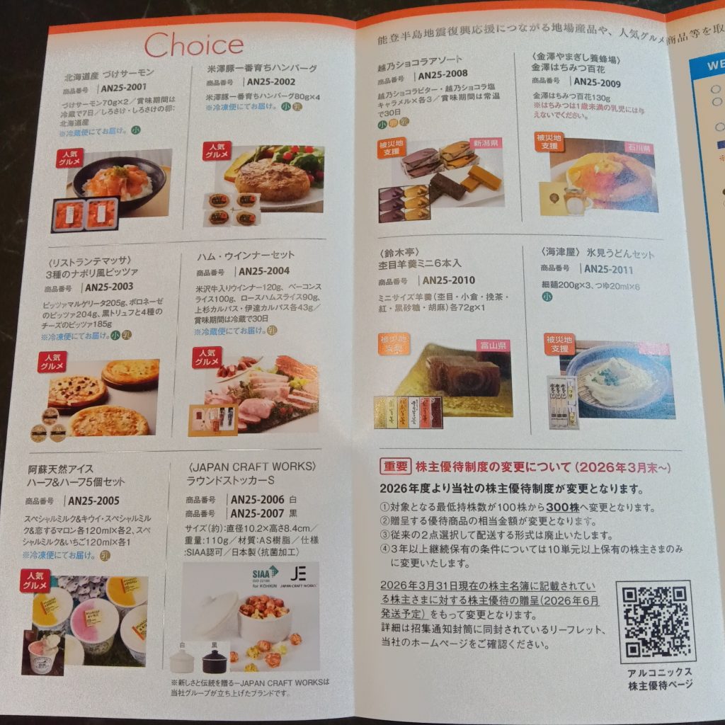 アルコニックス　株主優待